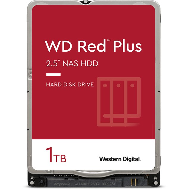 Western Digital Red Plus 1TB SATA III 2.5" Hard Drive - 5400RPM