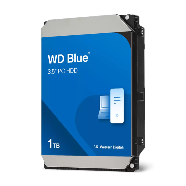 1TB Western Digital Blue 3.5" SATA III Hard Drive - 5400RPM, 64MB Cache