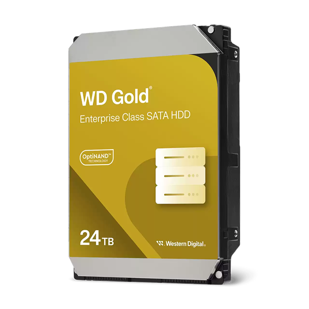 24TB Western Digital Gold 3.5" SATA III Hard Drive - 7200RPM, 512MB Cache