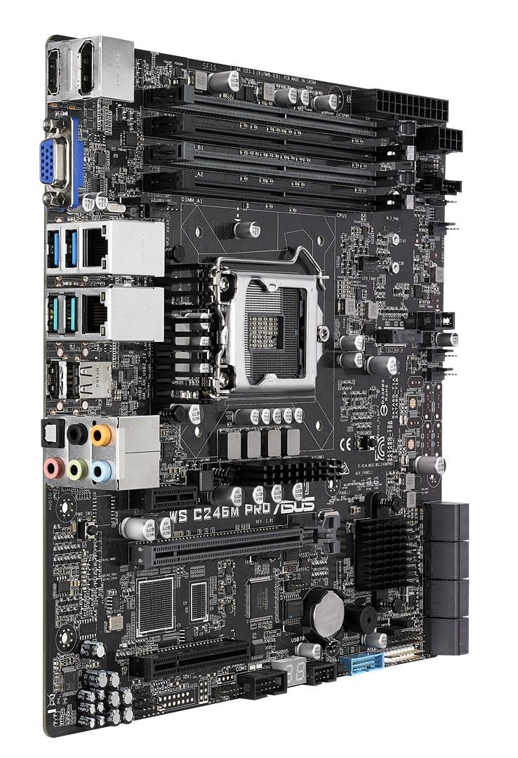 C246 Chipset ASUS WS C246M PRO Intel Socket 1151 C246 Chipset MicroATX Workstation ...