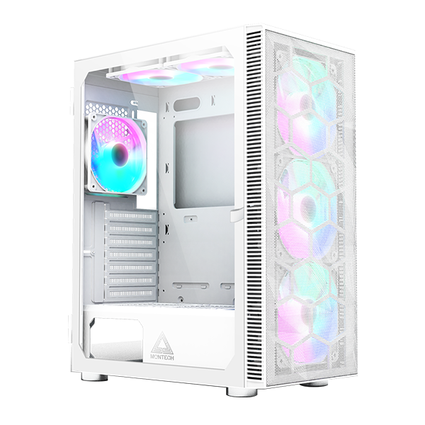 Montech X3 Mesh Mid Tower Gaming Case - White 