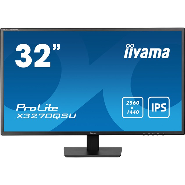 iiyama ProLite X3270QSU 32" 1440p (QHD) Monitor - IPS, 100Hz, 3ms, Speakers, DP