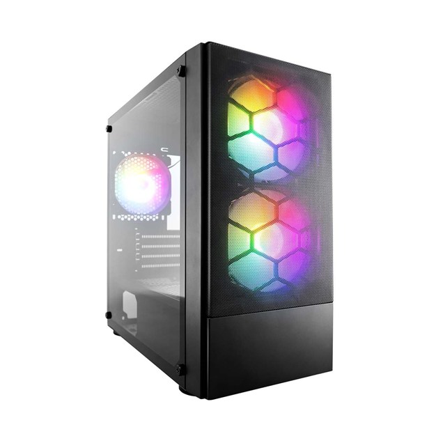 1st Player X4-M RGB Mid Tower Gaming Case - Black 