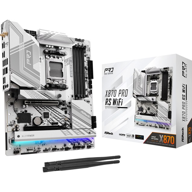 ASRock X870 Pro RS WiFi ATX Motherboard for AMD Socket AM5 CPUs