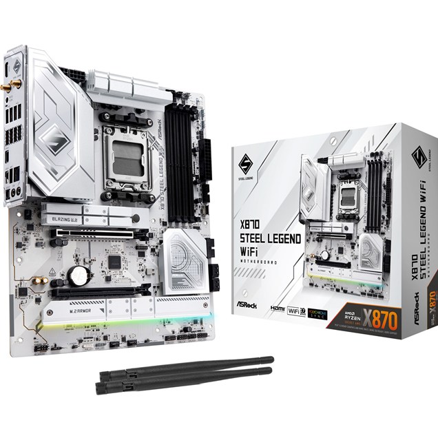 ASRock X870 Steel Legend WiFi ATX Motherboard for AMD AM5 CPUs