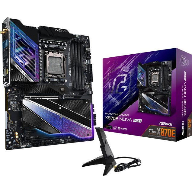 ASRock X870E Nova WiFi ATX Motherboard for AMD AM5 CPUs