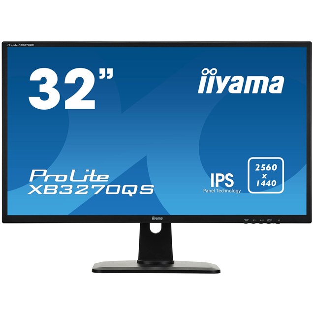 iiyama ProLite XB3270QS 31.5 inch IPS Monitor - 2560 x 1440, 4ms, Speakers, HDMI