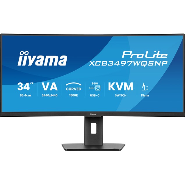 iiyama ProLite XCB3497WQSNP 34" UltraWide Curved Monitor - VA, 120Hz, 0.4ms, DP