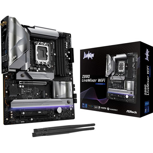 ASRock Z890 LiveMixer WiFi ATX Motherboard for Intel LGA1851 CPUs