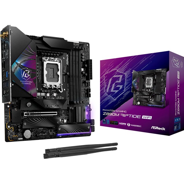 ASRock Z890M Riptide WiFi mATX Motherboard for Intel LGA1851 CPUs