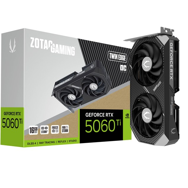 Zotac GeForce RTX 5060 Ti Twin Edge OC 16GB GDDR7 Graphics Card