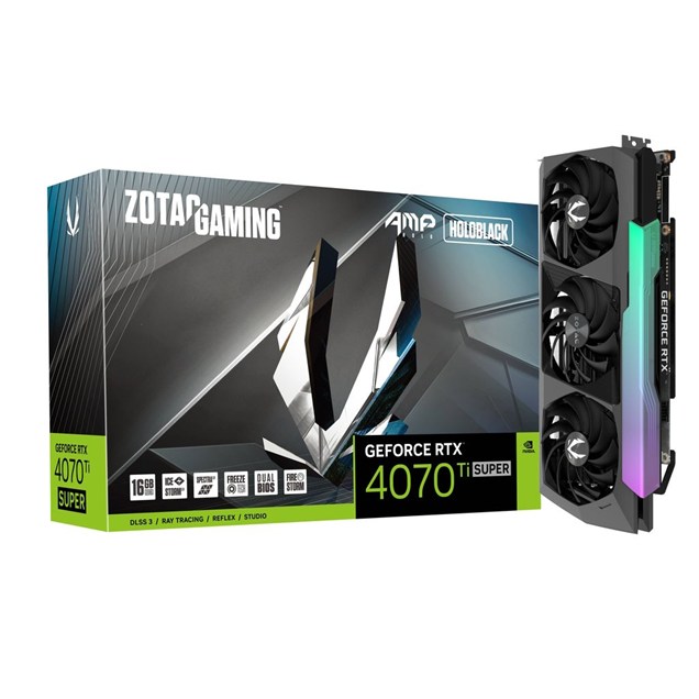 Zotac GeForce RTX 4070 Ti SUPER AMP Holo OC 16GB GDDR6X Graphics Card