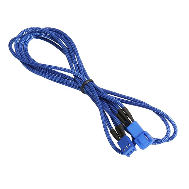 BitFenix Alchemy 3-Pin Extension 60cm - sleeved blue/blue