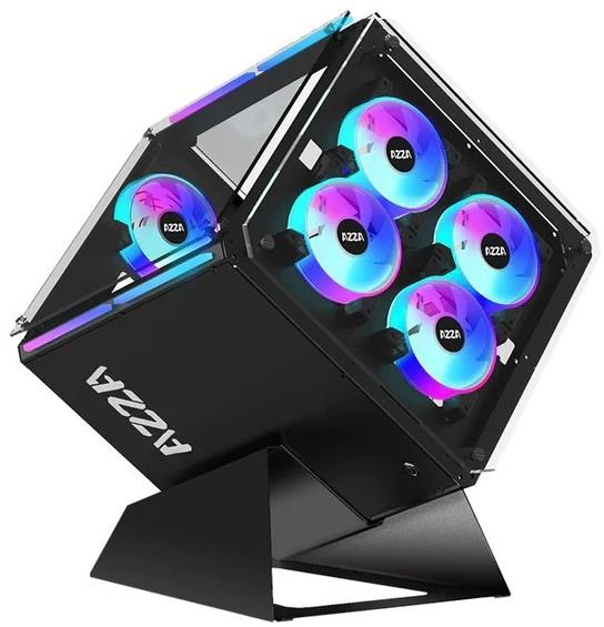 AZZA CSAZ-802F Cube Tempered Glass Case - Black - CCL Computers
