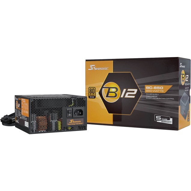 850W Seasonic B12 BC Series 80 Plus Bronze PSU