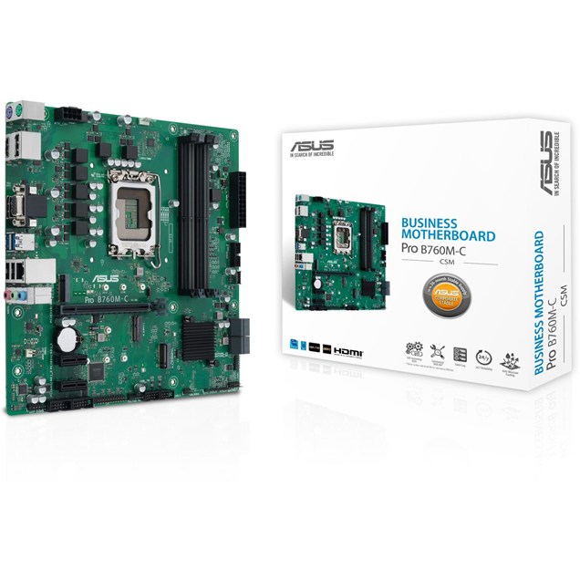 ASUS Pro B760M-C-CSM mATX Motherboard for Intel Socket 1700 CPUs
