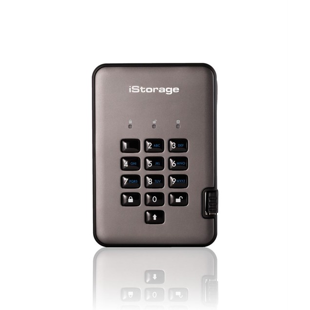 5TB iStorage diskAshur Pro2 Desktop External Hard Drive - USB 3.2 Gen 2