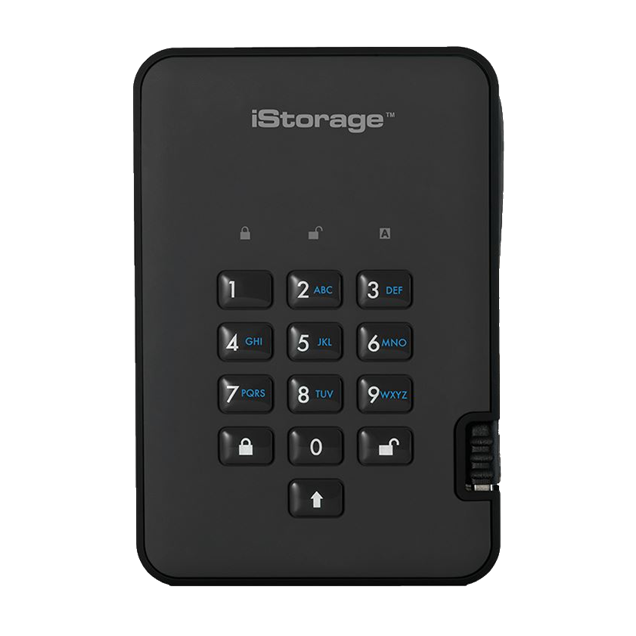 3TB iStorage diskAshur2 Desktop External Hard Drive - USB 3.2 Gen 2
