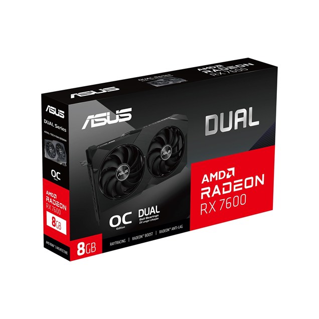 ASUS Radeon RX 7600 Dual OC 8GB GDDR6 Graphics Card