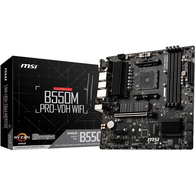 MSI B550M PRO-VDH WIFI mATX Motherboard for AMD AM4 CPUs