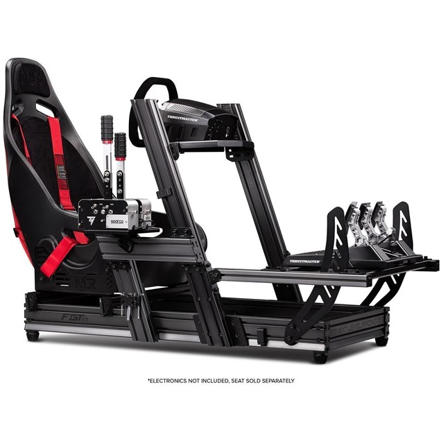 Next Level Racing F-GT Elite Formula & GT Aluminium Profile Simulator Cockpit - Wheel Plate Edition