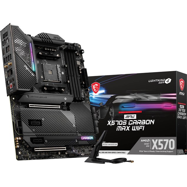 MSI MPG X570S CARBON MAX WIFI ATX Motherboard for AMD AM4 CPUs