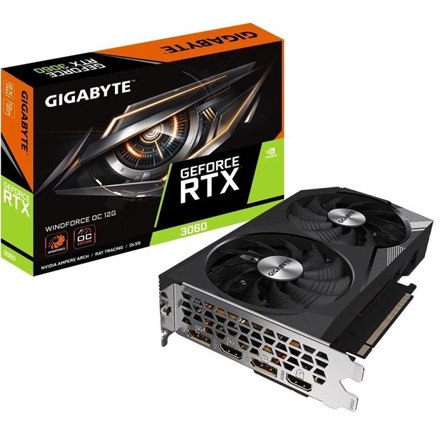 Gigabyte GeForce RTX 3060 Windforce OC 12GB GDDR6 Graphics Card