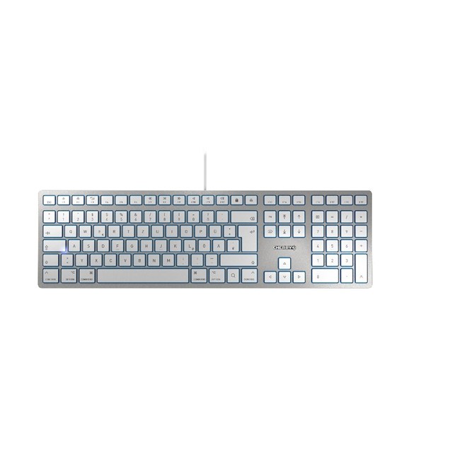 Cherry KC 6000 Slim USB Keyboard (Silver/White) for Mac