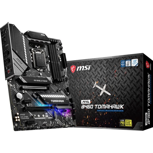 MSI MAG B460 TOMAHAWK ATX Motherboard for Intel LGA1200 CPUs