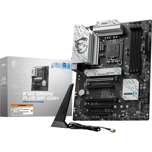MSI B760 GAMING PLUS WIFI DDR4 ATX Motherboard for Intel Socket 1700 CPUs