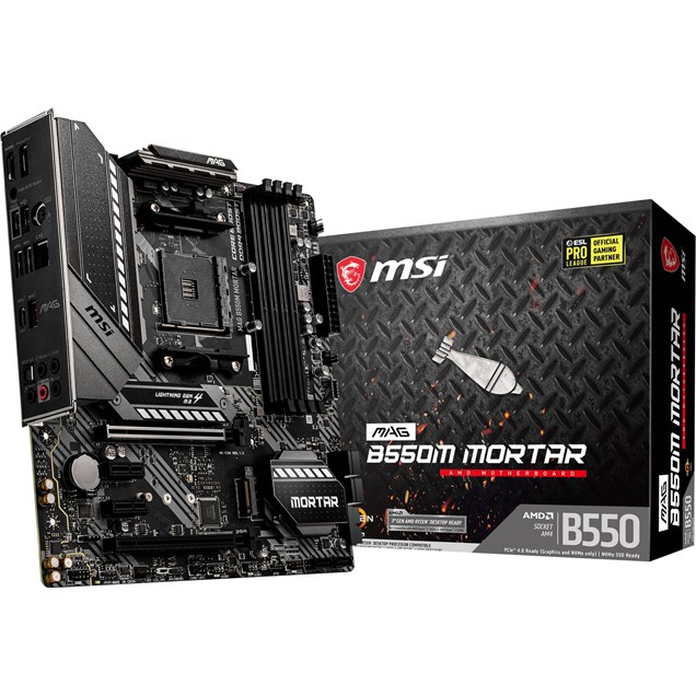 MSI MAG B550M MORTAR mATX Motherboard for AMD AM4 CPUs