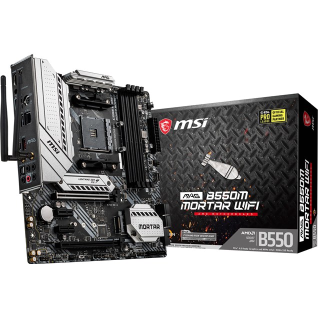 MSI MAG B550M MORTAR WIFI mATX Motherboard for AMD AM4 CPUs