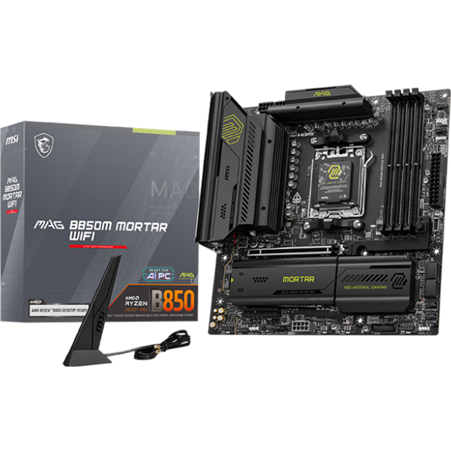 MSI MAG B850M MORTAR WIFI mATX Motherboard for AMD AM5 CPUs