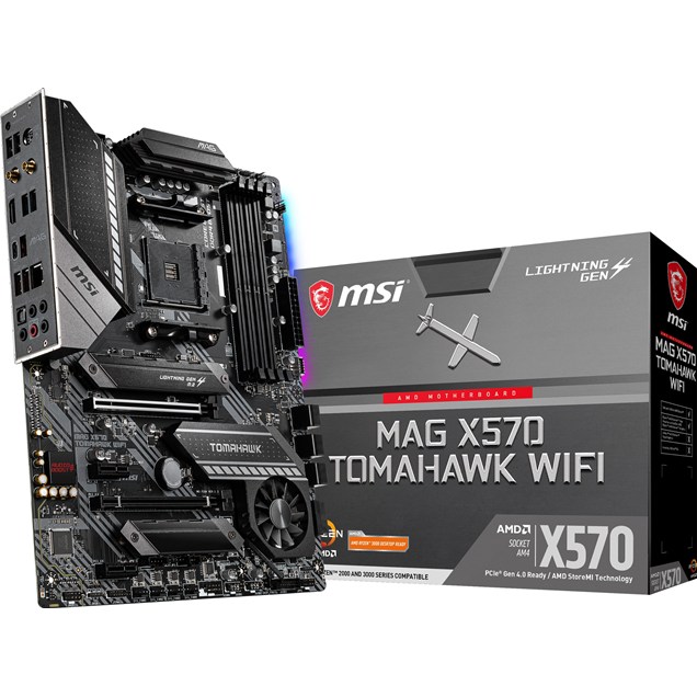 MSI MAG X570 TOMAHAWK WIFI ATX Motherboard for AMD AM4 CPUs