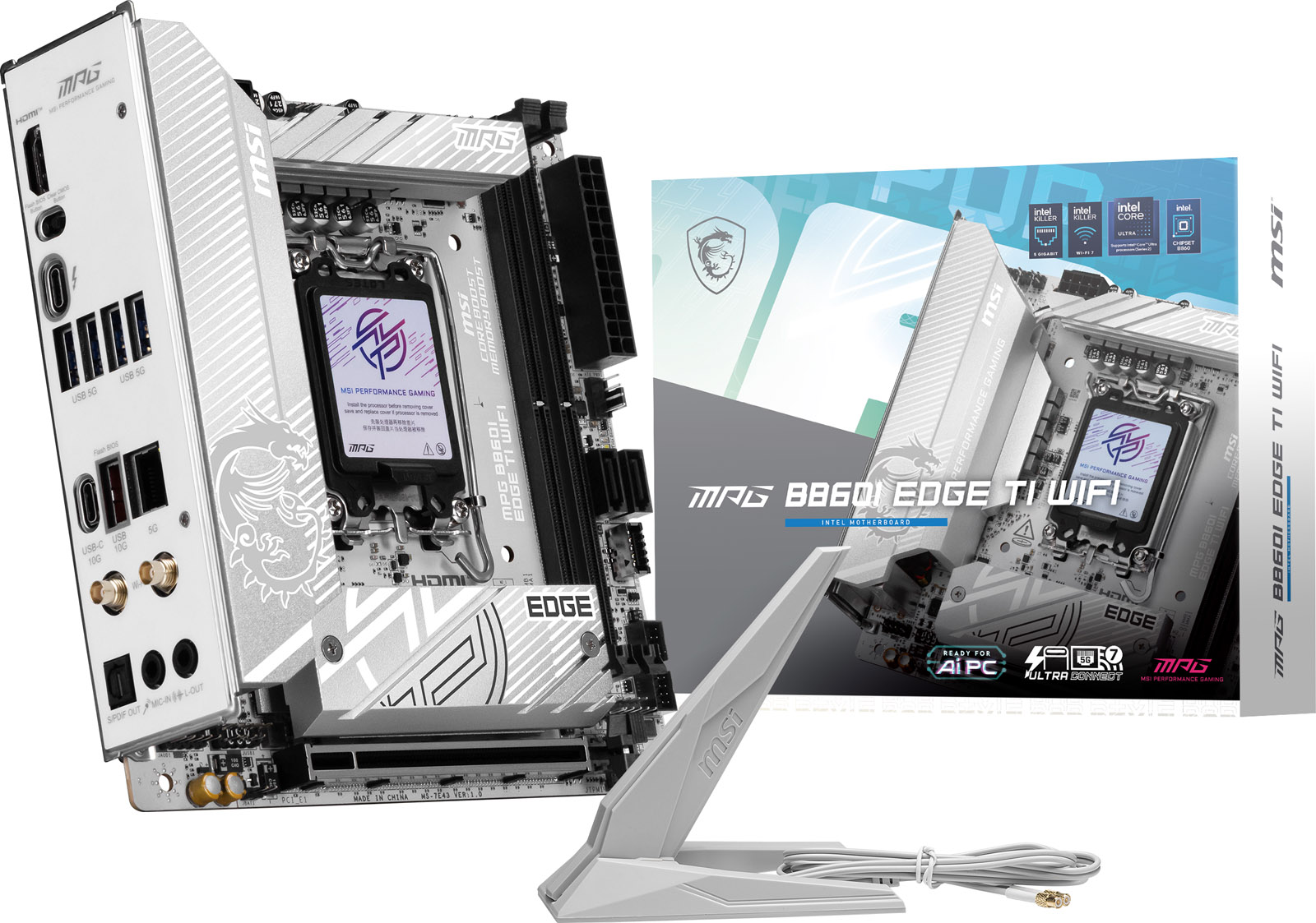 MSI MPG B860I EDGE TI WIFI Intel Socket 1851 Mini-ITX Motherboard