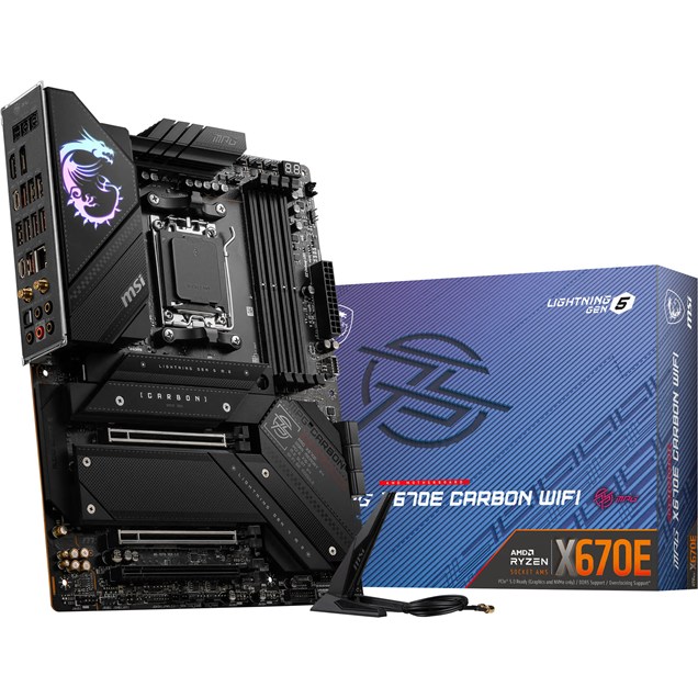 MSI MPG X670E CARBON WIFI ATX Motherboard for AMD AM5 CPUs