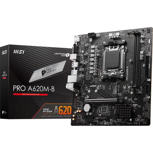 MSI PRO A620M-B mATX Motherboard for AMD AM5 CPUs