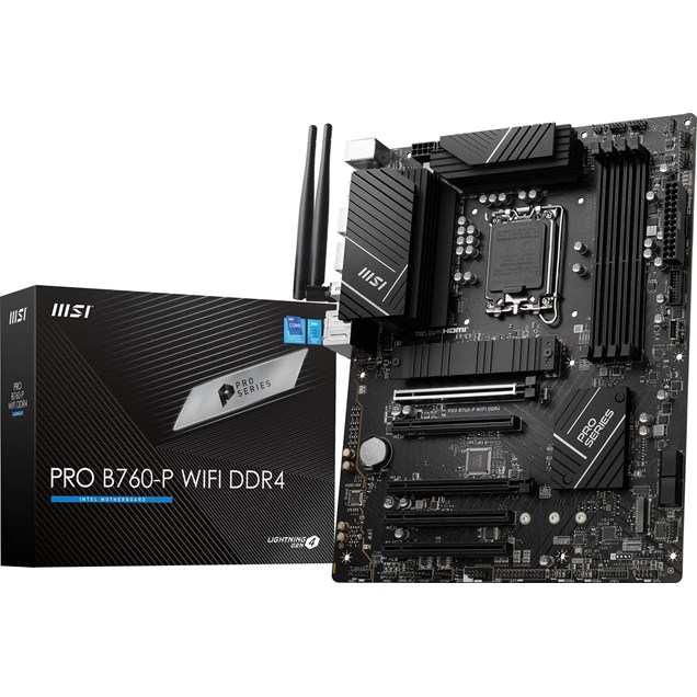 MSI PRO B760-P WIFI DDR4 ATX Motherboard for Intel LGA1700 CPUs