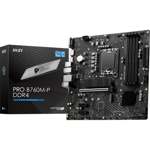MSI PRO B760M-P DDR4 mATX Motherboard for Intel LGA1700 CPUs