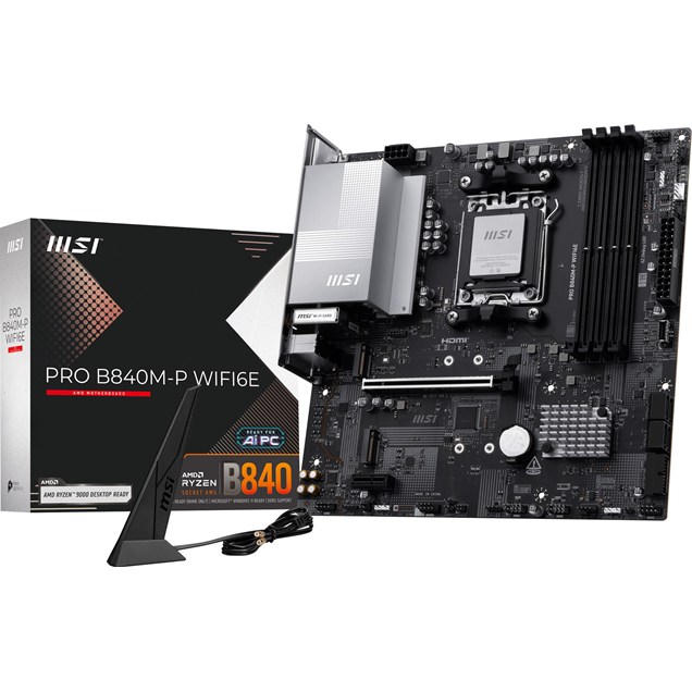 MSI PRO B840M-P WIFI6E mATX Motherboard for AMD AM5 CPUs