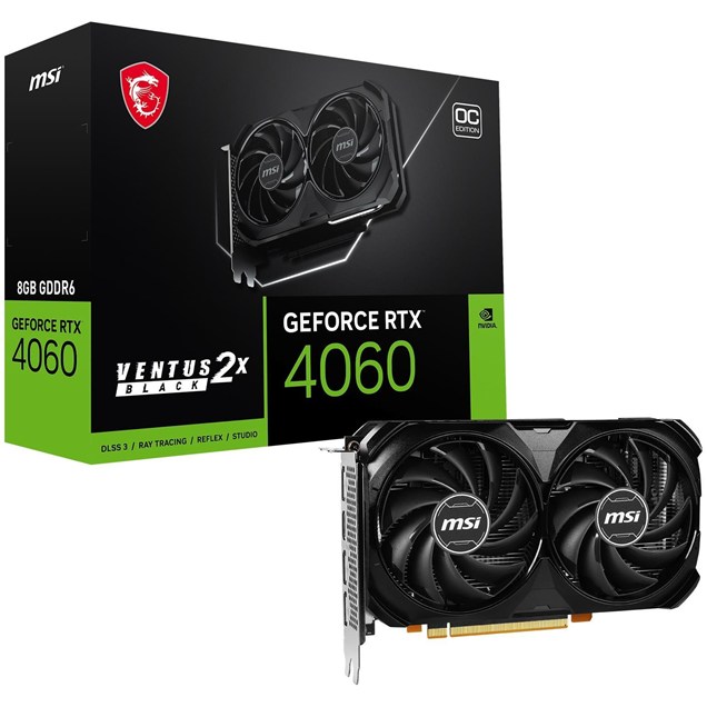 MSI GeForce RTX 4060 Ventus 2X OC 8GB GDDR6 Graphics Card