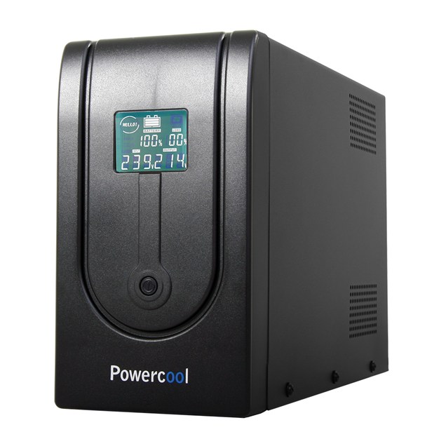 Powercool Smart UPS 1500VA 3 x UK Plug, 3 x IEC, RJ45 x 2, USB LCD Display