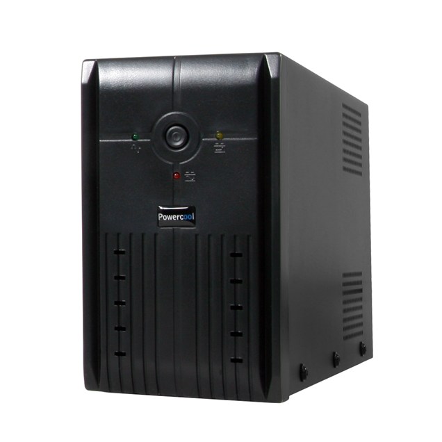 Powercool Smart UPS 650VA 2 x UK Plug, RJ45 x 2, USB LED Display