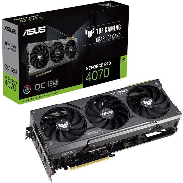 ASUS GeForce RTX 4070 TUF OC 12GB GDDR6X Graphics Card