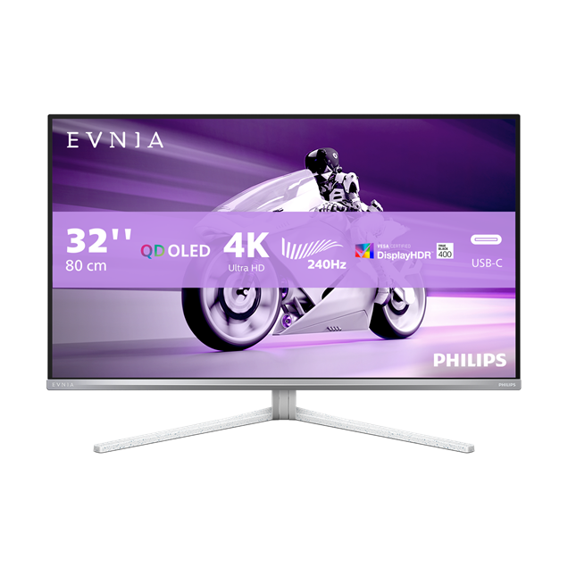 Philips Evnia 32M2N8900 32" 4K Gaming Monitor - QD-OLED, 240Hz, 0.03ms, Speakers