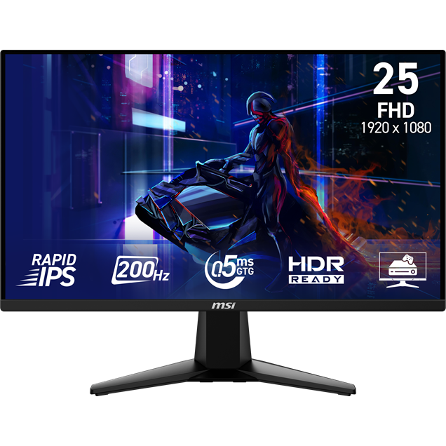MSI MAG 255F E20 25" Gaming Monitor - S-IPS, 200Hz, 0.5ms, HDMI, DP