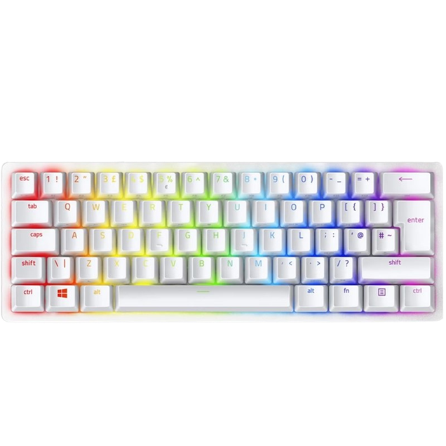 Razer Huntsman Mini 60% Optical Gaming Keyboard (Red Switch) - Mercury (UK Layout)