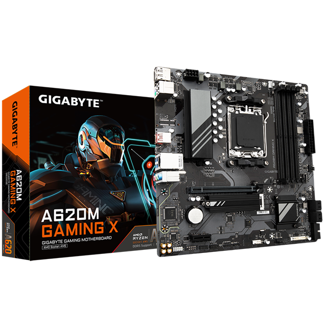 Gigabyte A620M GAMING X mATX Motherboard for AMD Socket AM5 CPUs