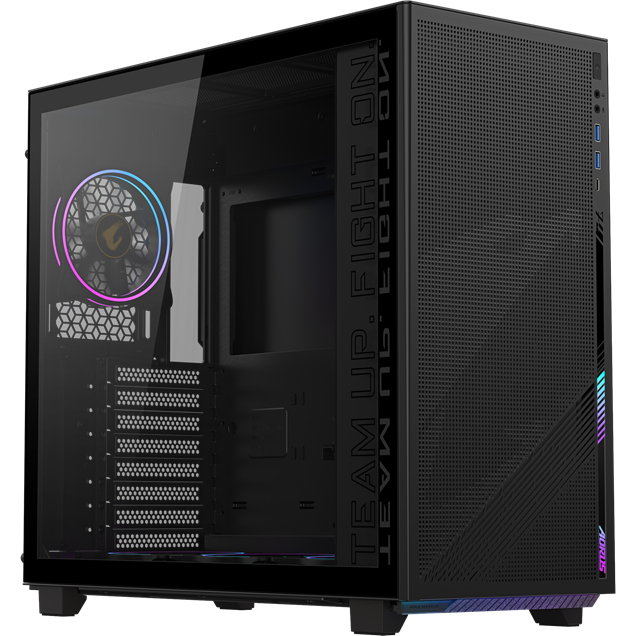 Gigabyte AORUS C400 GLASS Mid Tower Gaming Case - Black 