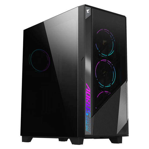 Gigabyte AORUS C500 GLASS Mid Tower Gaming Case - Black 